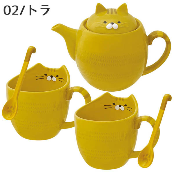 MG-28223-26-5set「カンニャお茶会５点セット ミケorトラ」decole デコレ kannya カンニャ 食器 陶器 キッチン :  mg-28223-26-5set : パサパ - 通販 - Yahoo!ショッピング