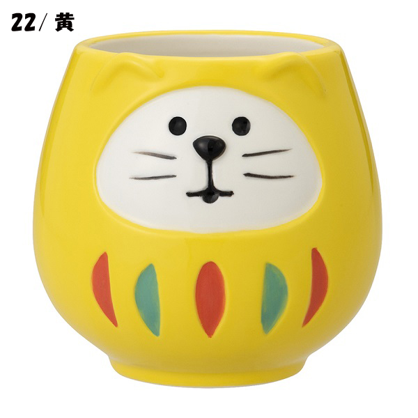 DECOLE（デコレ） ZCB-47621-24「開運カラー 福猫だるまマグカップ 赤