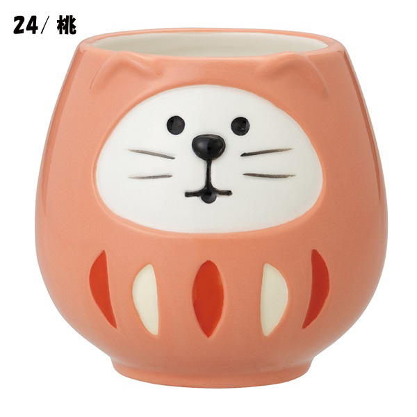 DECOLE（デコレ） ZCB-47621-24「開運カラー 福猫だるまマグカップ 赤