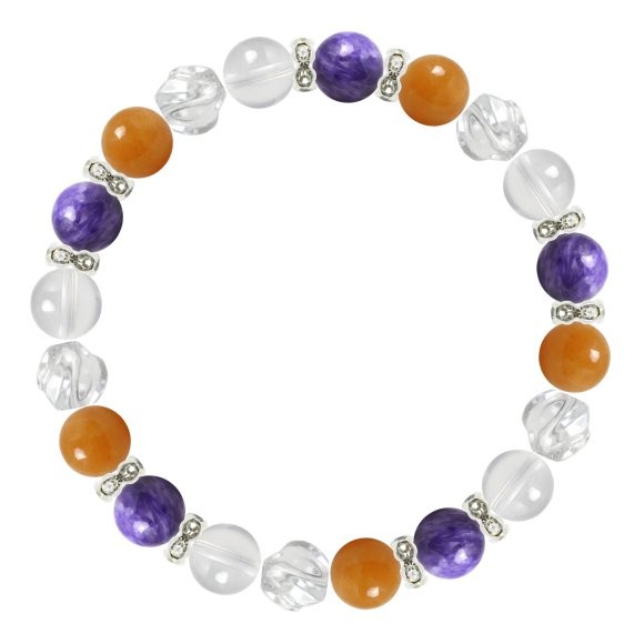 パワーストーン ブレスレット チャロアイト・オレンジアベンチュリン