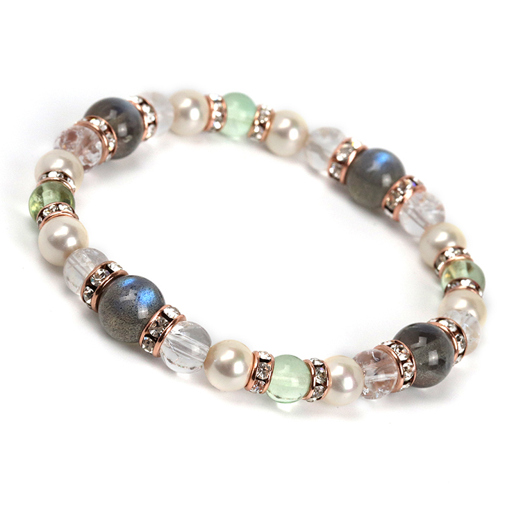 かに座（6/22〜7/22）ラブラドライト 星座石レディースブレスレット