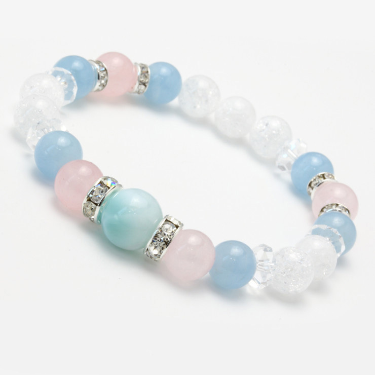 ラリマー・アクアマリン デザインブレスレット : パスクル - 通販