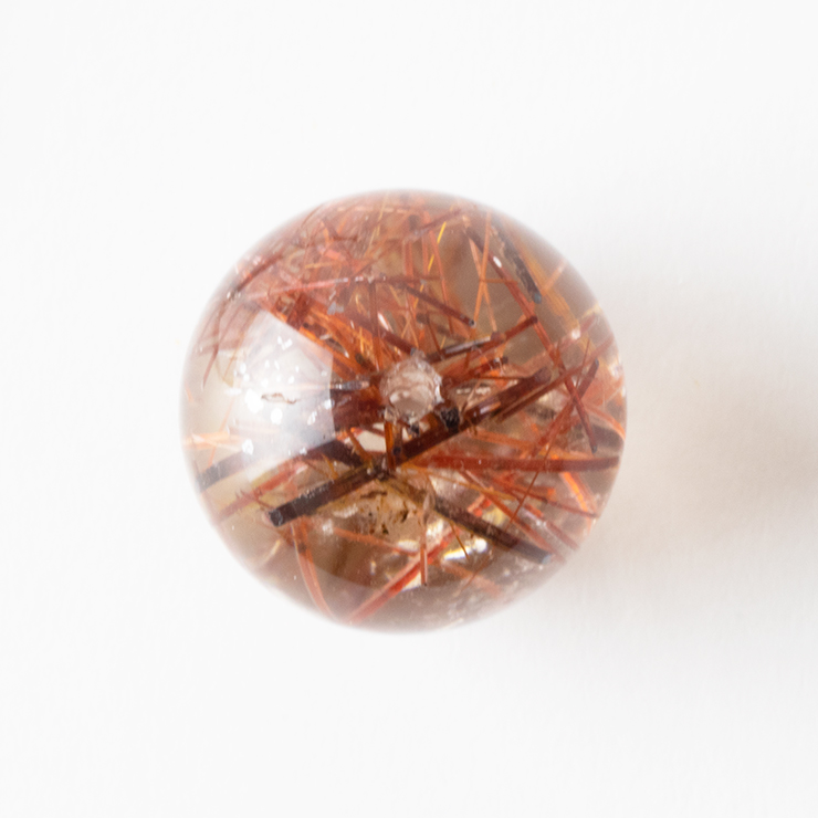 一点もの】レッドルチルクォーツ 12mm パワーストーン/天然石/ギフト