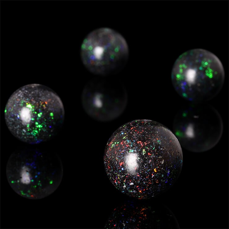 粒売り/バラ売り】ブラックマトリックスオパール 6mm : パスクル
