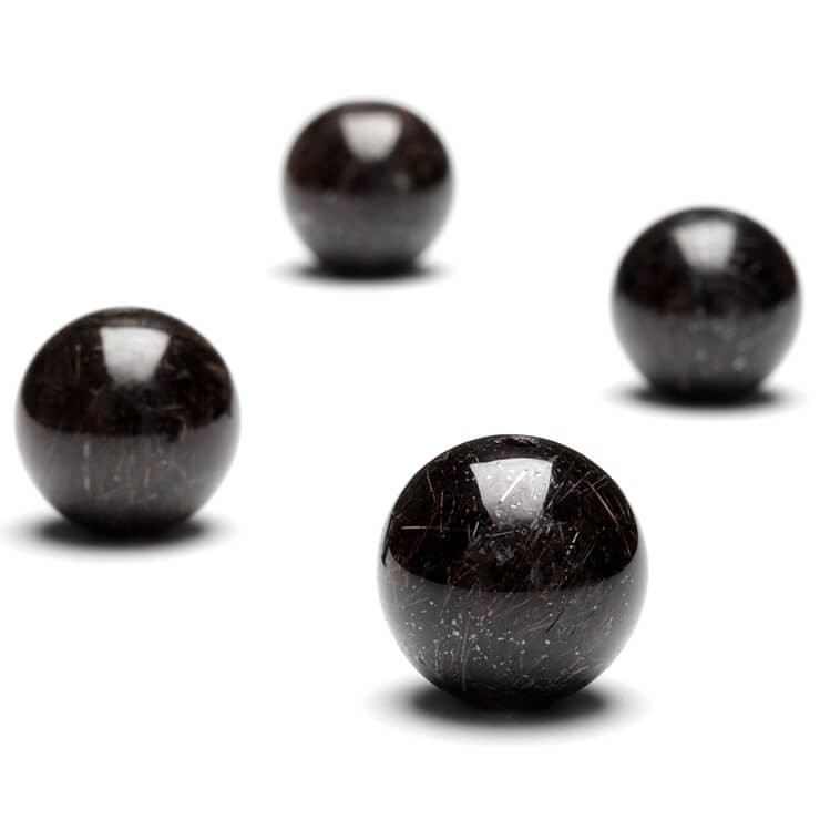 粒売り/バラ売り】ブラックルチルクォーツ（ディープカラー） 10mm