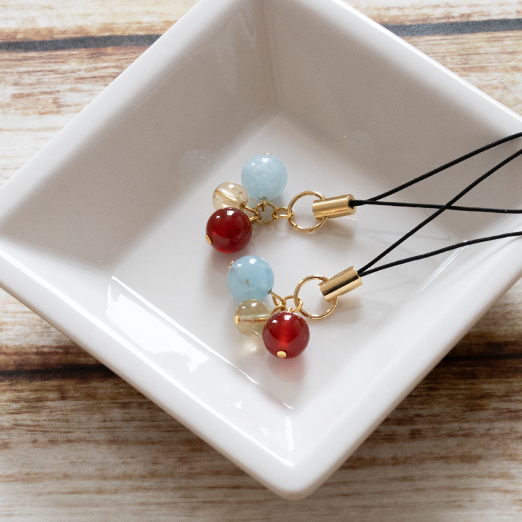 天然石ペアストラップ「with bond」 : パスクル - 通販 - Yahoo