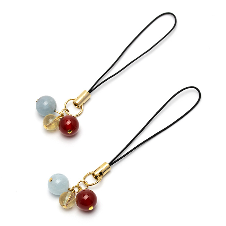 正規店完売品】stringting☆ カラフルビーズ×大粒パール ストラップ