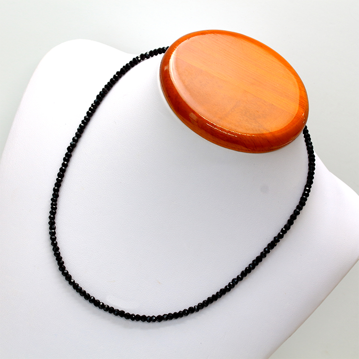 X.G】ブラックスピネル3mm シンプルネックレス : パスクル - 通販