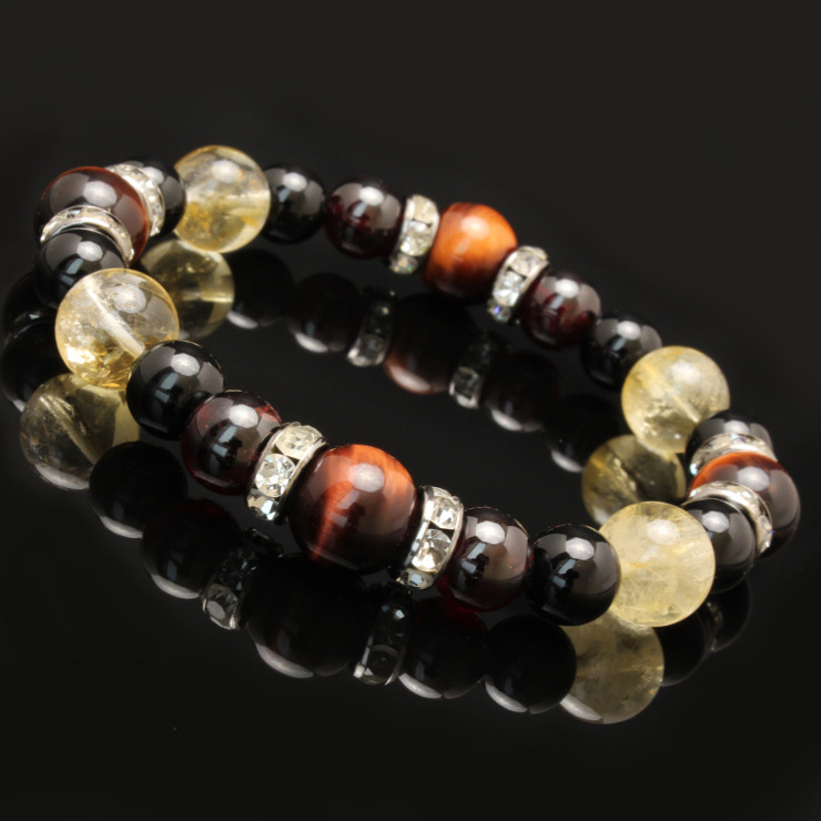 X.G】レッドタイガーアイ・シトリン メンズブレスレット : パスクル