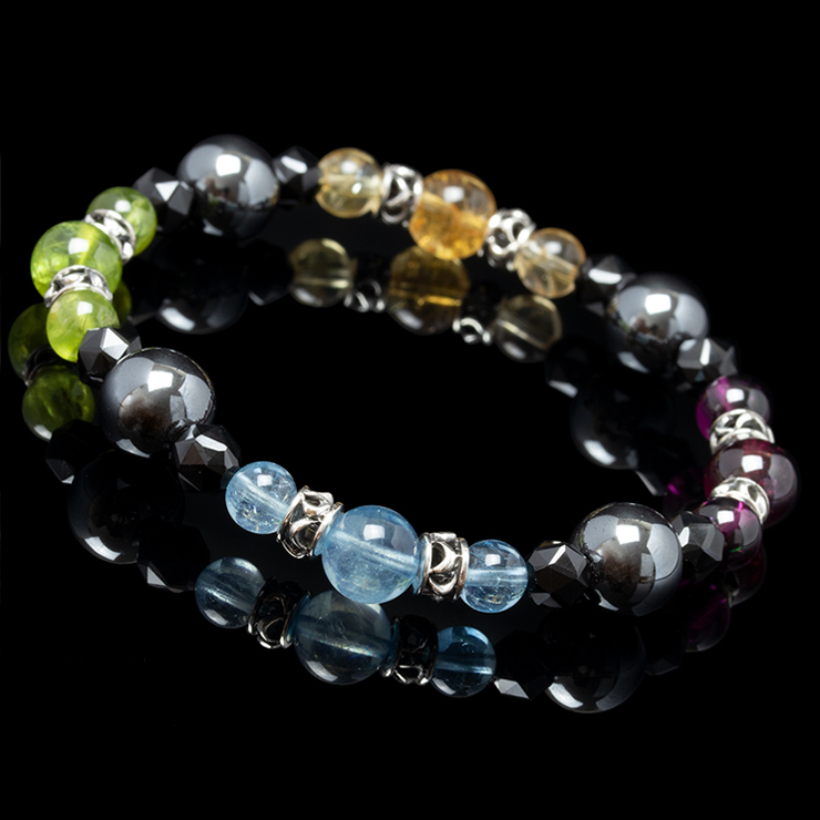 高品質　サンタマリアカラー　アクアマリン　天然石　ブレスレット goldstone_aquamarine10