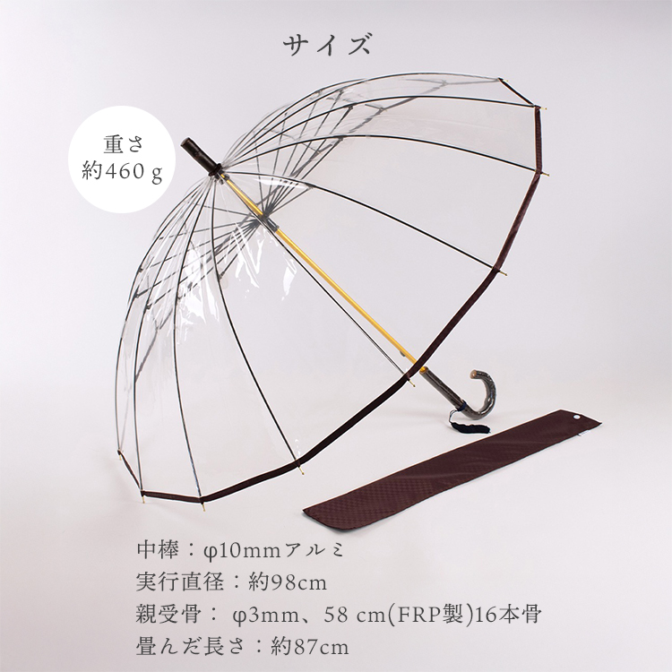 ビニール傘 十六夜桜（16本骨 ホワイトローズ 十六夜桜 いざよいさくら