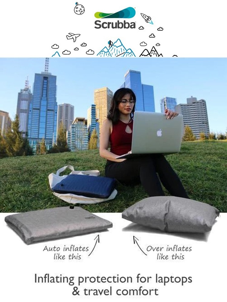 スクラバ エアスリーブ タブレットサイズ 枕にもなる エアバッグケース