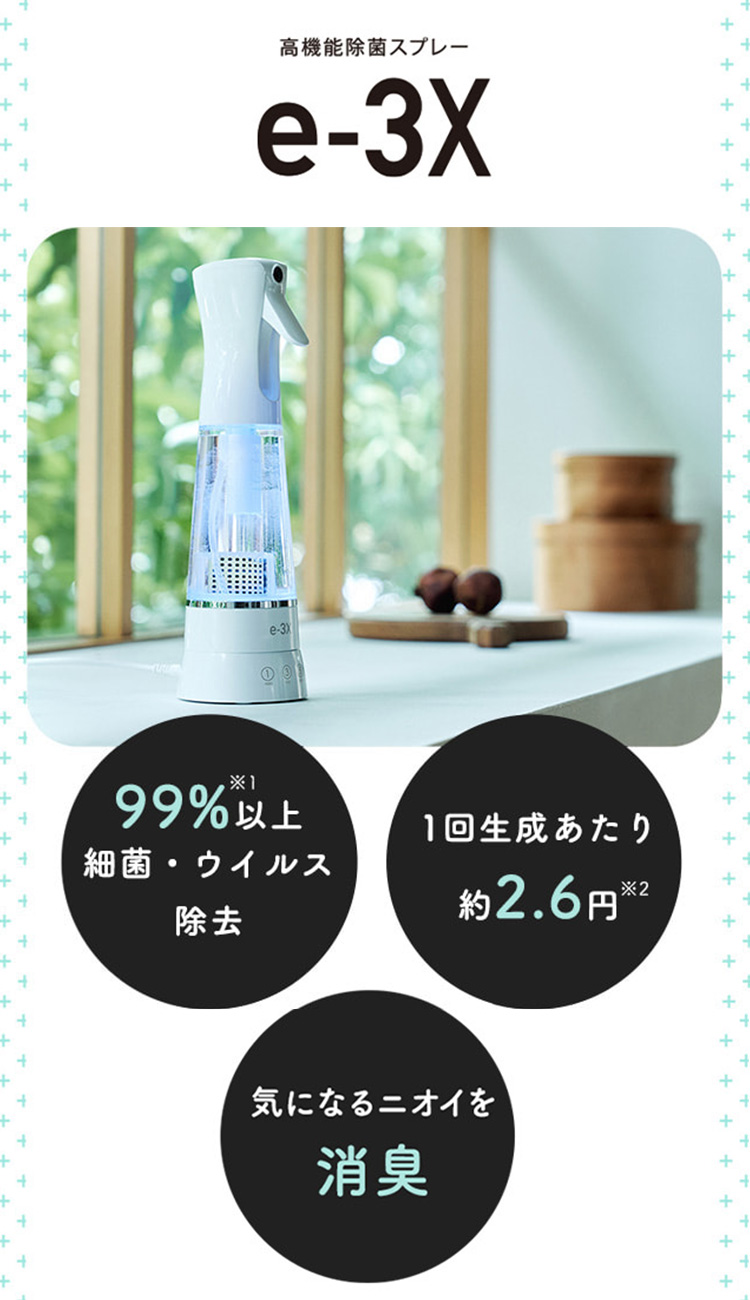 高機能除菌スプレー eー3X イースリーエックス FE-AA00A（MTG