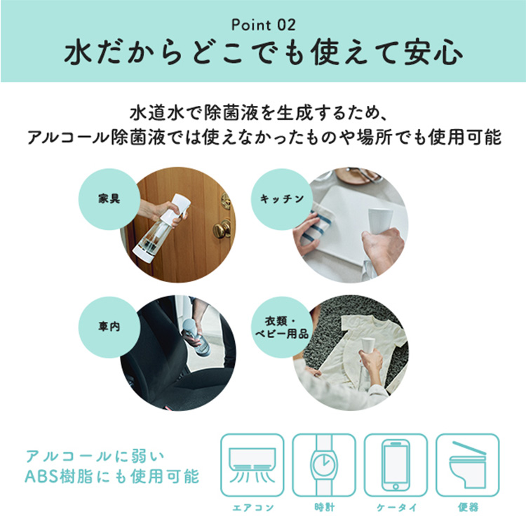 高機能除菌スプレー eー3X イースリーエックス FE-AA00A（MTG