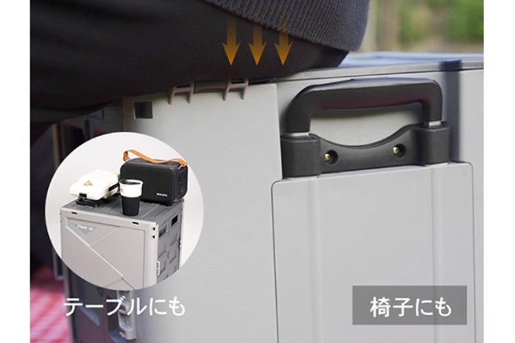 キャリーカート 48L 4輪式 後ろストッパー付】折りたたみコンテナキャリー