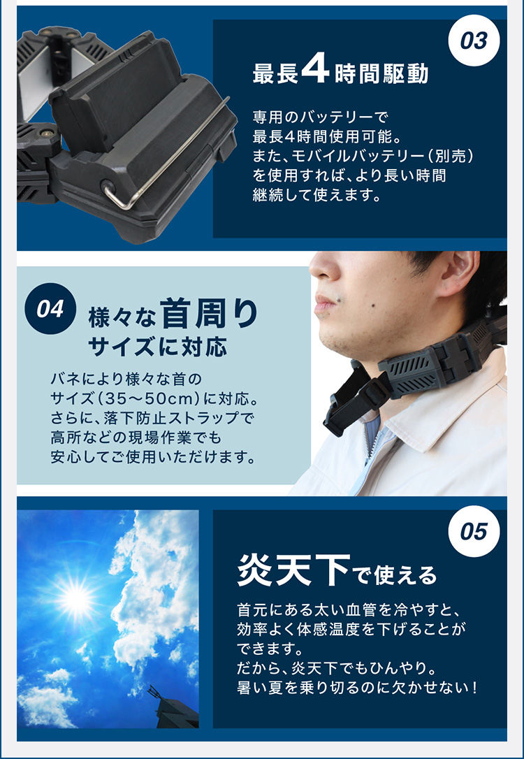 サンコー ネッククーラーPro R4 TKPNC22BK バッテリー内蔵 プロ仕様