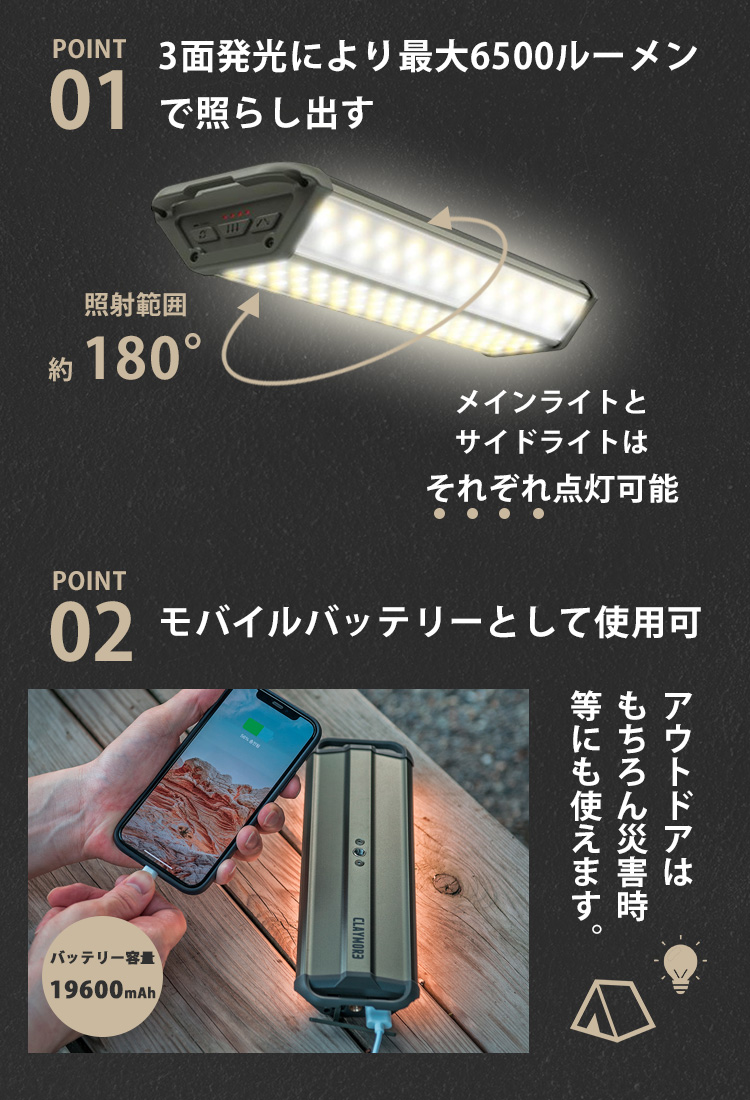 CLAYMORE 3FACE NEO 20 クレイモア ランタン アウトドア 防災
