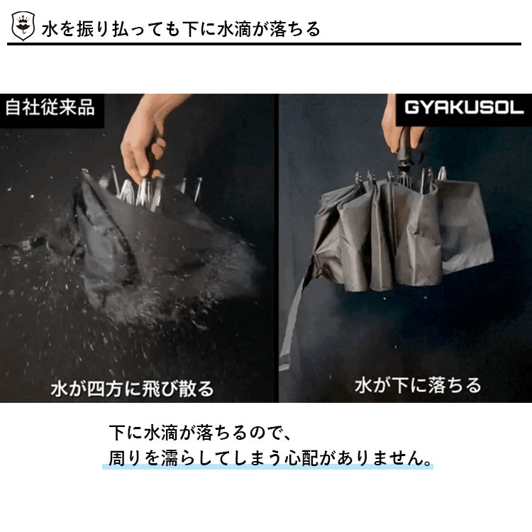 GYAKUSOL 2.0 逆折りたたみ傘 専用傘ケース付 ギャクソル GYAKUSOL 2.0 逆折りたたみ傘 専用傘ケース付 ギャクソル