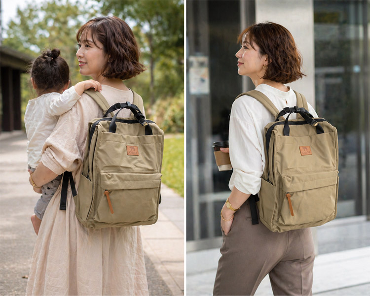 【専用】/twinsツインズピンクベージュ/ボストン型トートリュック本革ベ p10012360-015.jpg