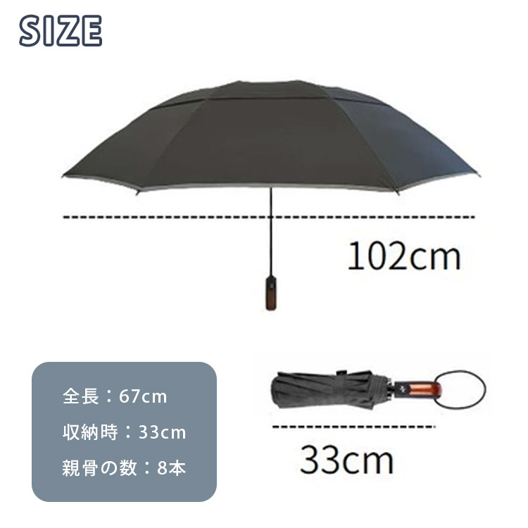 プレゼント付 nurenu-Q 逆折りたたみ傘 雨兼用 3秒収納 108cm