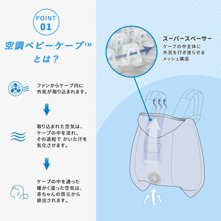 BabyHopper 特典付 × 空調服 空調ベビーケープ ファン付 ベビー