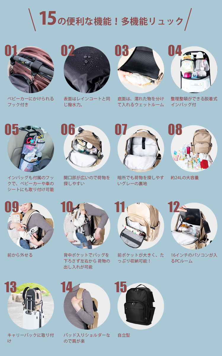 ※たにし様ご確認用(ペアレンツバッグ) ママへのプレゼント付 PairFook ペアレンツリュック スポーツ