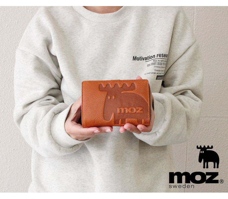 プレゼント付 moz sweden ELK 本革 R2つ折り財布 86120 NADAYA モズ