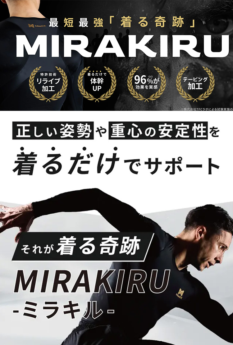 Medix MIRAKIRU PRO リライブ加工 ロングスリーブ S/M/L/LL プロ