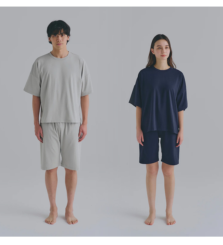 GUNZE リカバリーウェア 半袖上下　 睡眠改善 疲労回復　ギフトバッグ付 サプリ付 SCiENSLEEP 疲労軽減パジャマ 半袖・半パンツセット 【一般