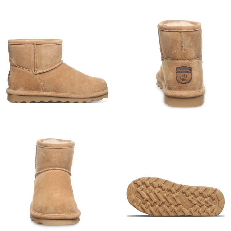 Bearpaw ムートンブーツ アリッサ Alyssa スエード IcedCoffee black