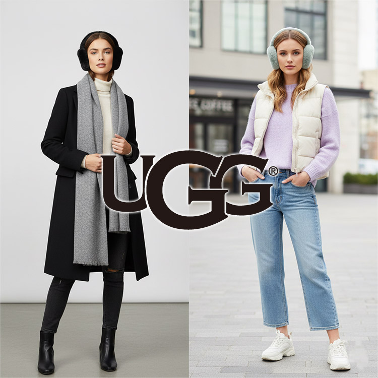 UGG（アグ） シープスキン エンブロイダリー イヤーマフ 正規品 耳当て