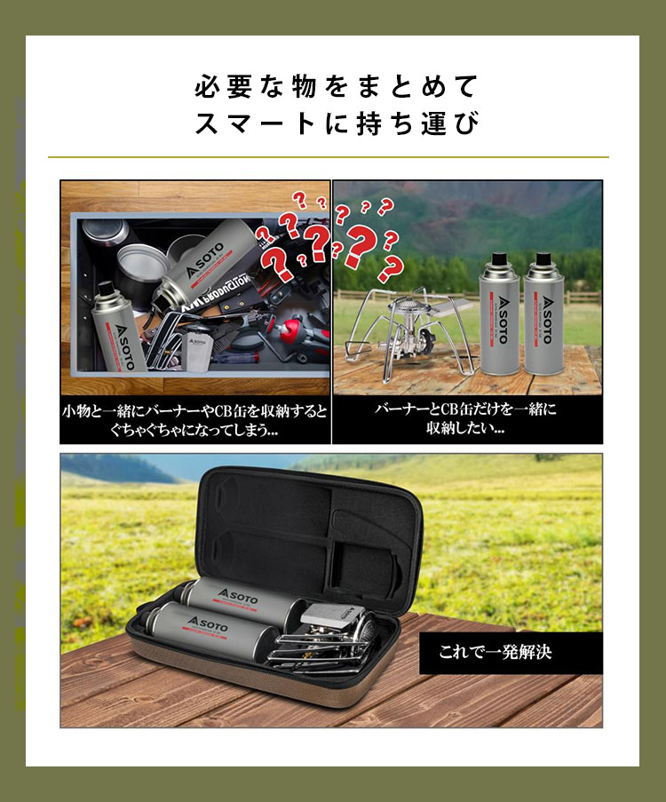 Geare SOTO コンパクトバーナーケース ST-310 ST-340 カセット