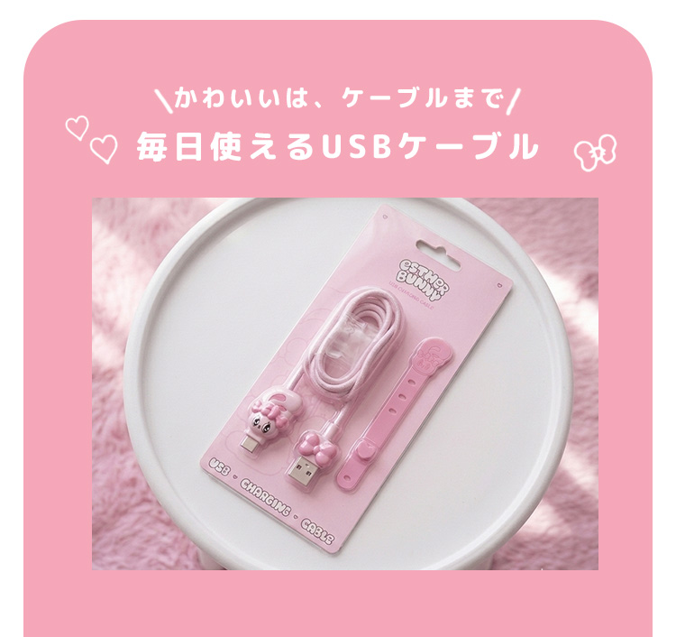 エスターバニー USBケーブル Esther Bunny 公式 type-C Lightning USB