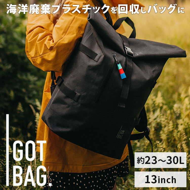 GOT BAG ロールタップ バッグパック 23〜30L 耐水 リュックサック 大容量 メンズ リュック 通勤 アウトドア キャンプ 軽量 A4 PC