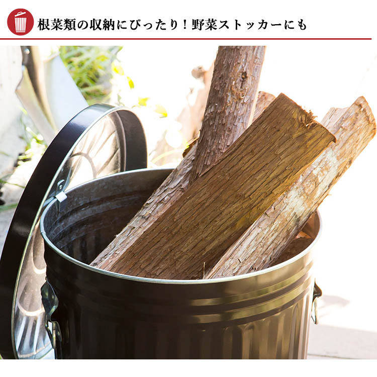 OBAKETSU 薪ストーブ用 灰入れバケツ キャスター付き 18L HBKM22