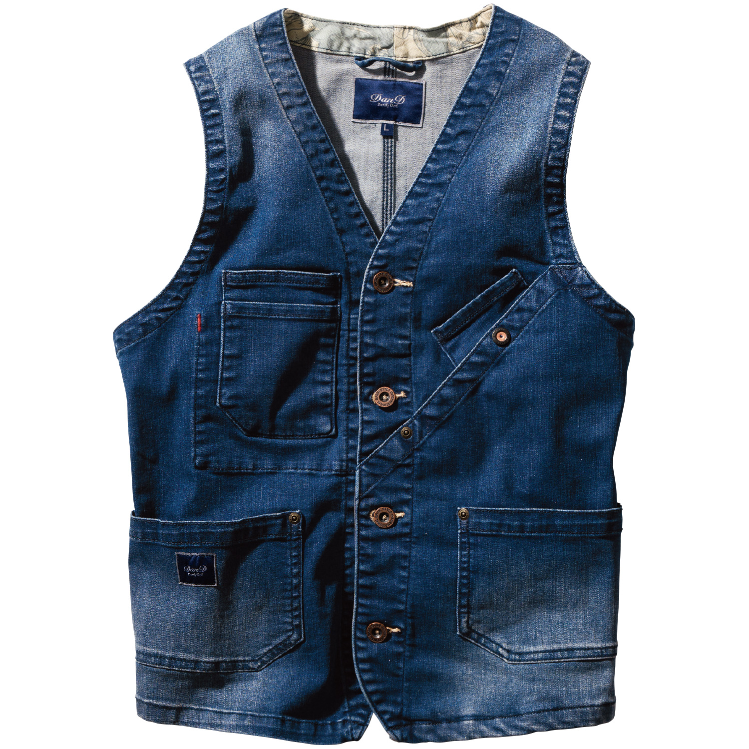 SOWA（ソーワ） SOWA Dandy Dad 1472-16 デニムベスト ストレッチ 