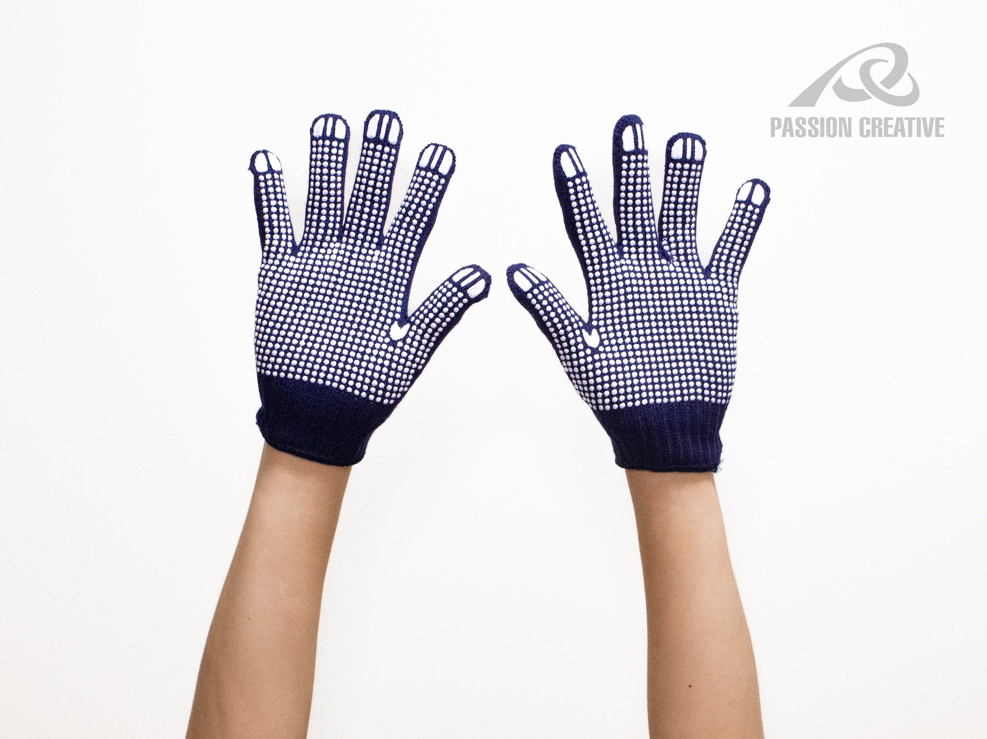 専用:小手 KACHIBOSHI 安全作業用 滑り止め手袋 ポチロン #350｜7ゲージ 編み軍手