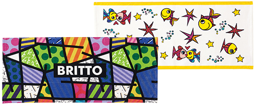 アイトス ロメロ・ブリット バスタオル BRITTO アートタオル 綿100