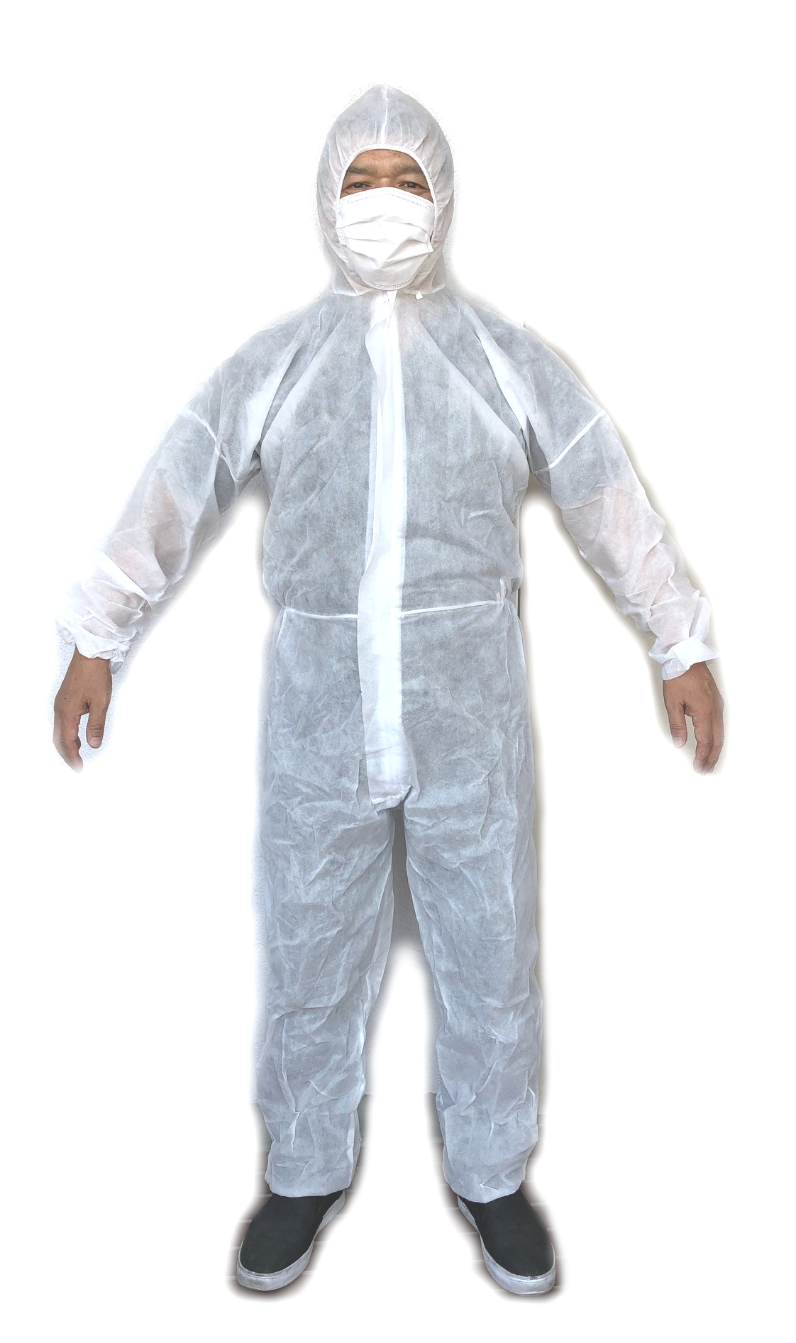 不織布ツナギ服 防護服 50着セット 粉体防護 ミスト防護 軽量 通気性