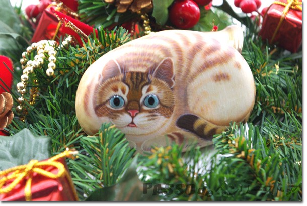 Henry Annie 手描きアートストーン猫 Henry Annie 手描きアートストーン猫