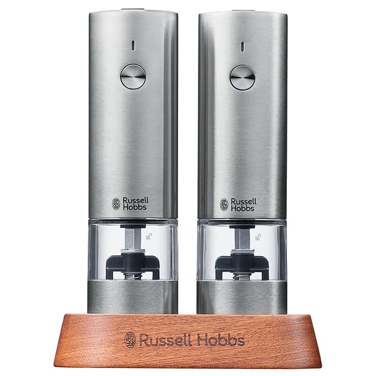 送料無料 ラッセルホブス Russell Hobbs 電動ミル 充電式ミル ソルト＆ペッパー ミニ 2本セット 7942JP 7942JP-BK 7942JP-BG / 岩塩挽き 胡椒挽き | RUSSELL HOBBS | 01