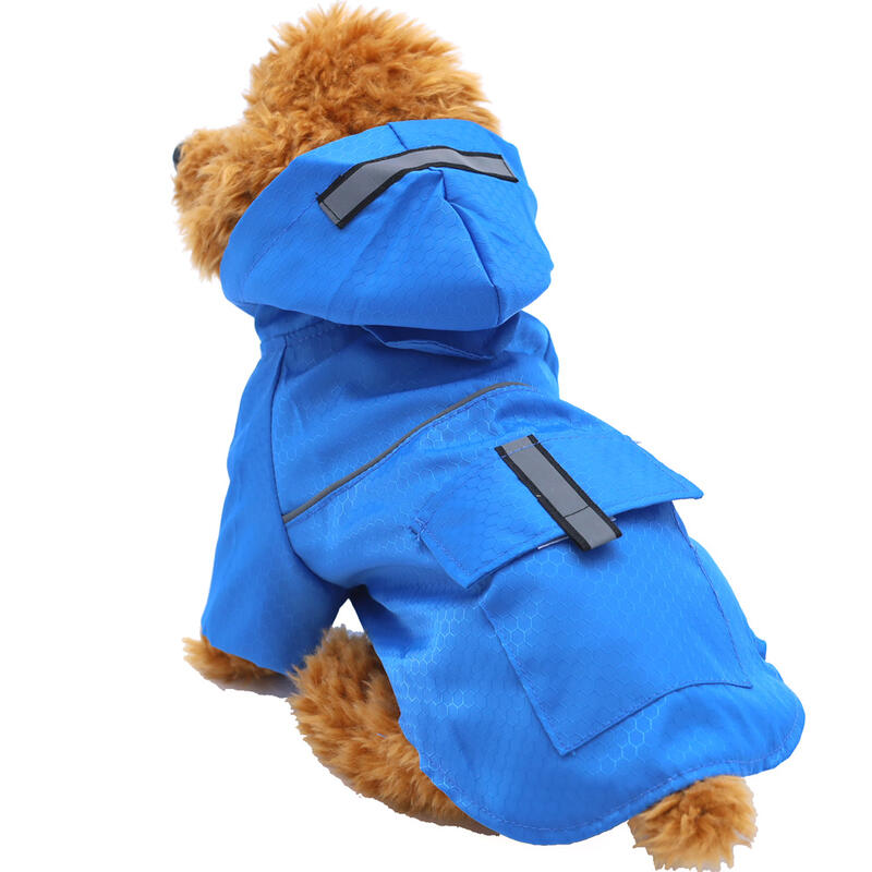 ✨️未使用❣️犬 レインコートかっぱ中型犬小型犬2XLカラーブルー 犬レインコート カッパ かっぱ 小型 中型 リード穴 軽量 ペット服