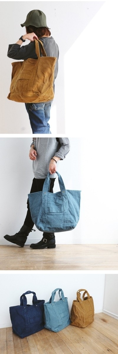 バッグ トート ビッグ 日本製 反応染め バイオウォッシュ 6号