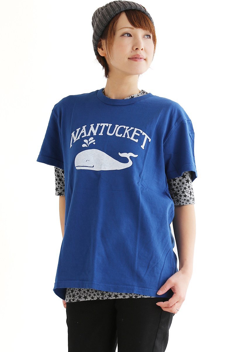 45R クジラプリント 半袖Tシャツ（Sサイズ）
