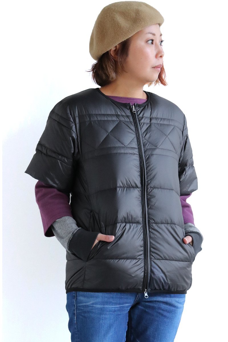 ダウン ジャケット 半袖ダウン インナーダウン キルティング 撥水 高密度 羽根抜け防止 メンズ レディース Grn Mr Lumberjack Paty 通販 Paypayモール