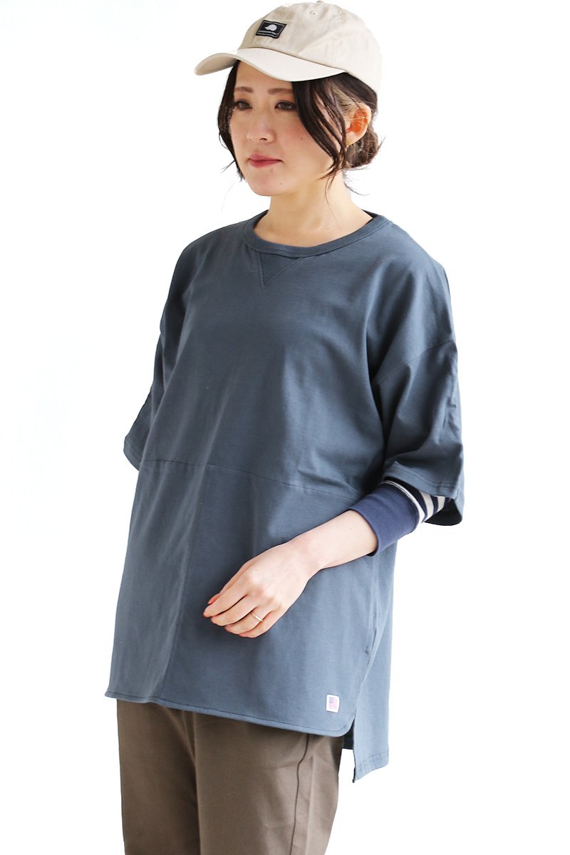 卓越 Tシャツ レディース メンズ 半袖 ゆるtシャツ Usaコットン 綿100 ロング丈 ポケット付き サイドスリット ガゼット Grn Paty3 9円 Aynaelda Com