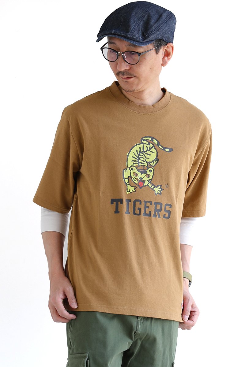 Tシャツ 半袖 クルーネック リブ切替 プリント トラ 虎 綿100％ ゆったり 体型カバー 着痩せ  PATY パティ LUMBER | LUMBER（PORTER） | 02