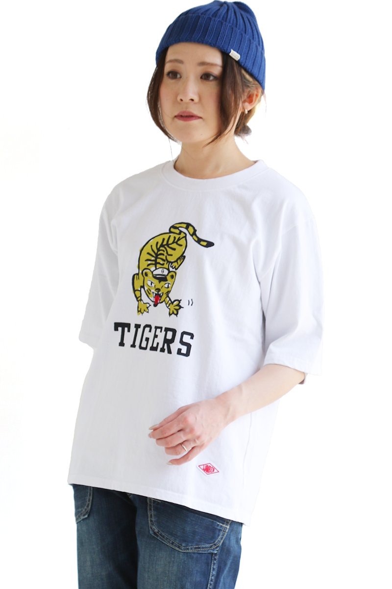 Tシャツ 半袖 クルーネック リブ切替 プリント トラ 虎 綿100％ ゆったり 体型カバー 着痩せ  PATY パティ LUMBER | LUMBER（PORTER） | 01