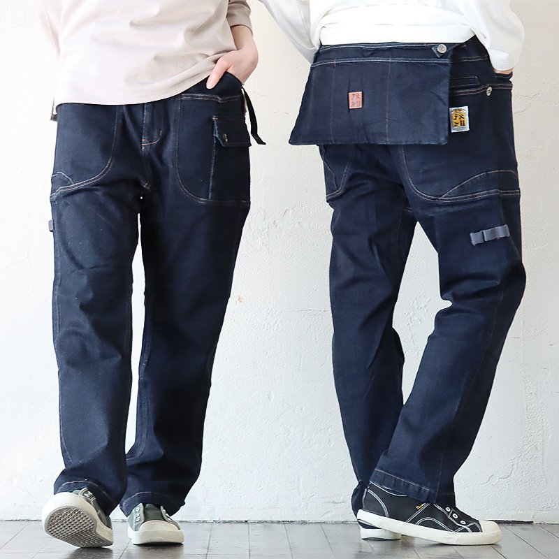 クライミングパンツ メンズ レディース パンツ ボトム ワーク ヒッコリー ストレッチ バックポケット ミリタリーパンツ GRN×Mr.Lumberjack｜paty｜03