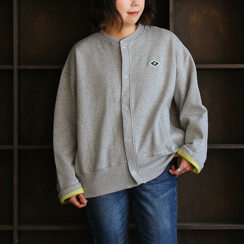 カーディガン レディース ゆったり 秋冬 厚手 スウェット スウェットカーデ 裏配色 裏起毛 長袖 裾リブ ボタン ポケット SAIL セイル | PATY | 03